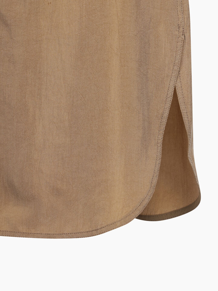 Camel flowy skirt with drawstring - sisley k gonne longuette - Camel | Sisley K image number 4